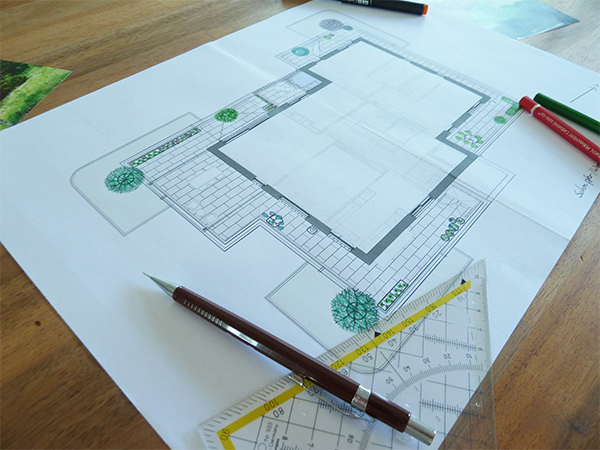 Konzept für eine Terrassengestaltung